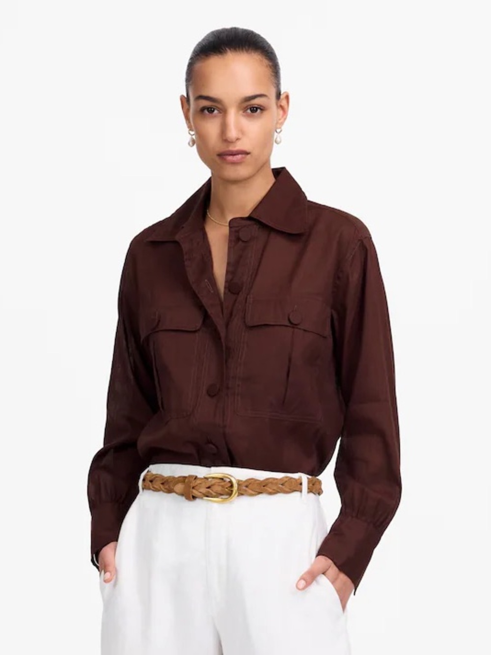 MADEWELL Utility-Pocket Button-Up Shirt - size Small